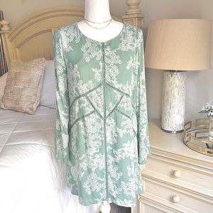 Alya || Mint Green Floral Dress